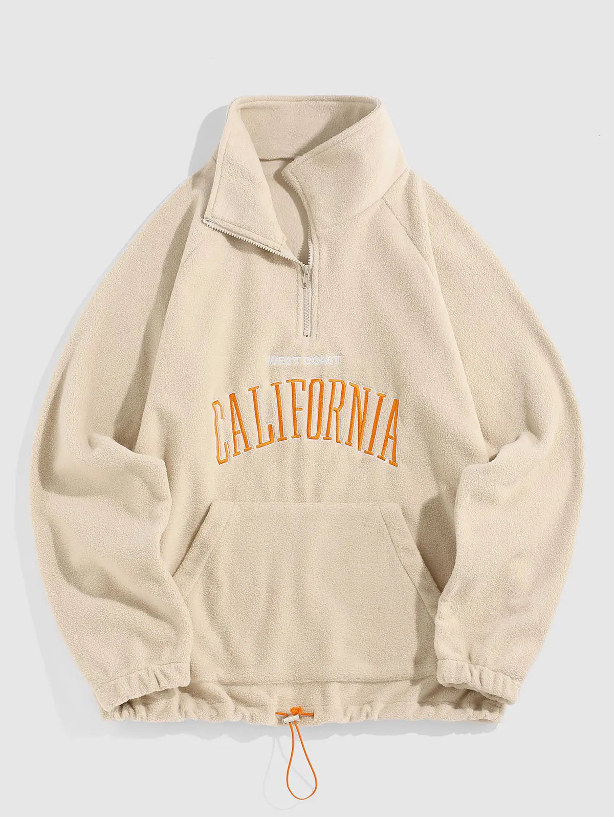 California quarter zip fleece with tie