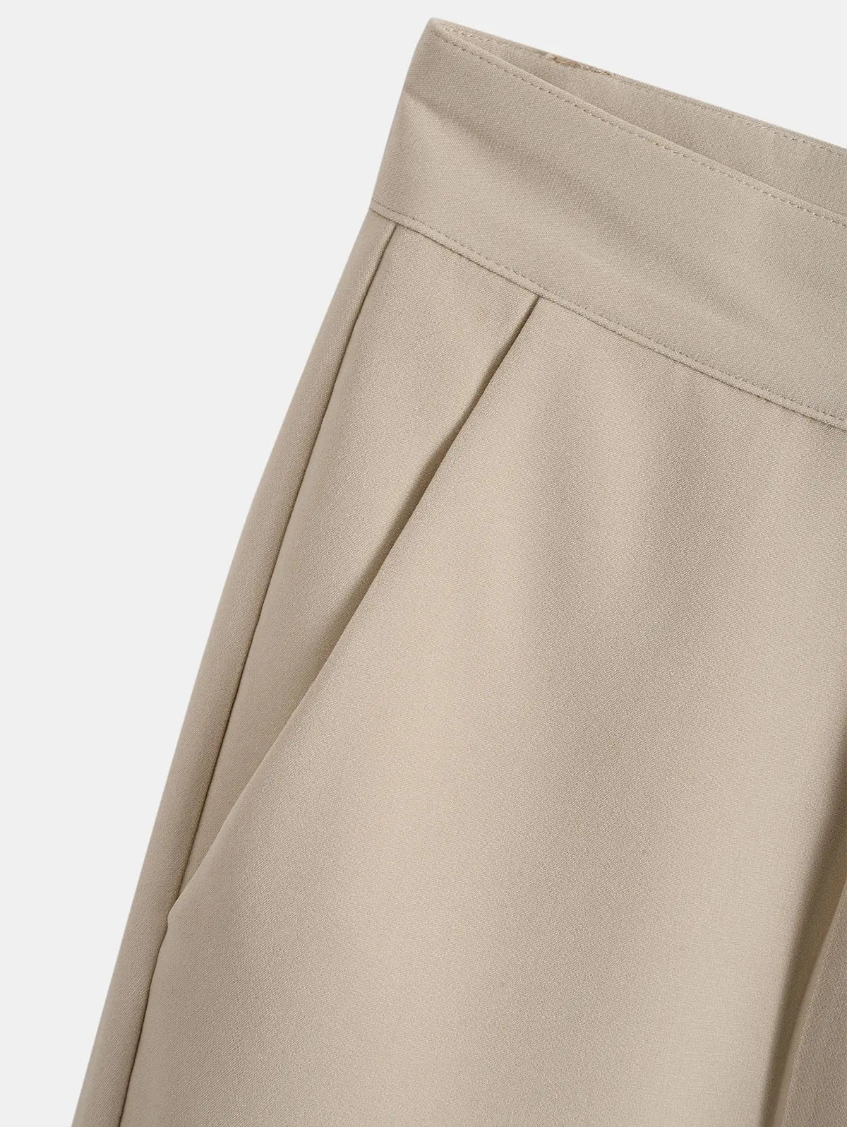 Ruched solid pants