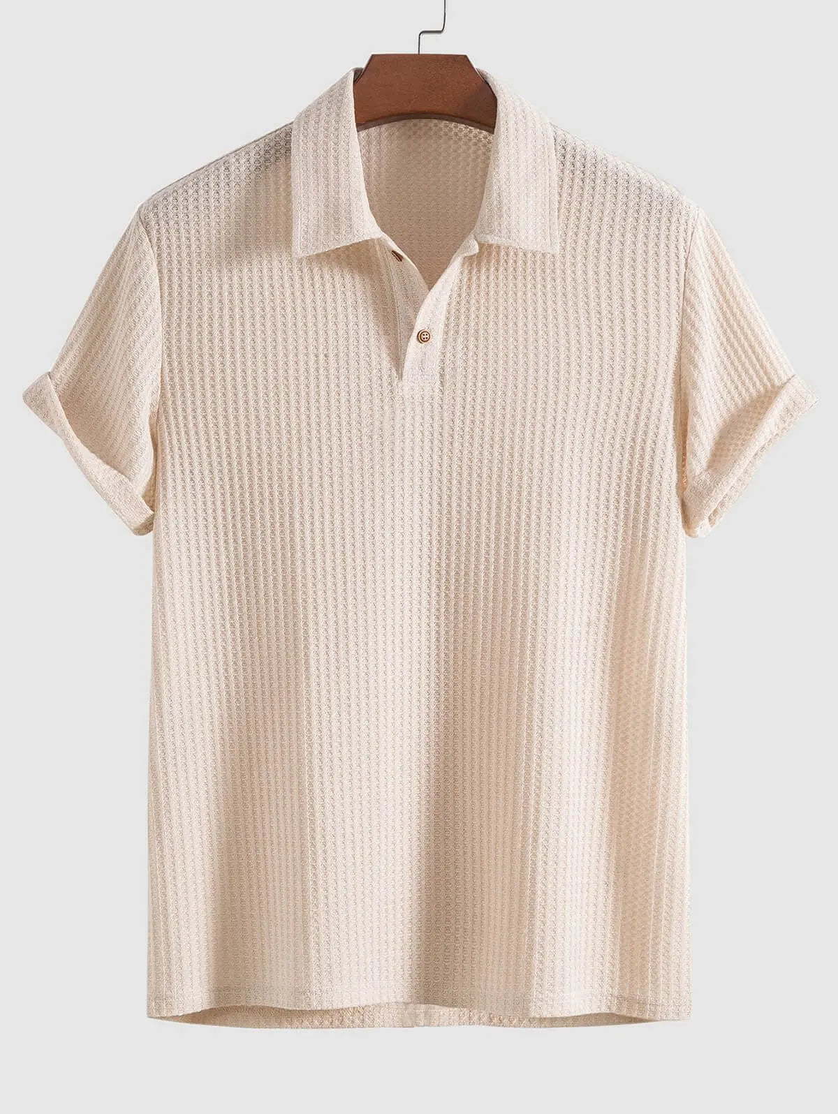 Weave textured polo