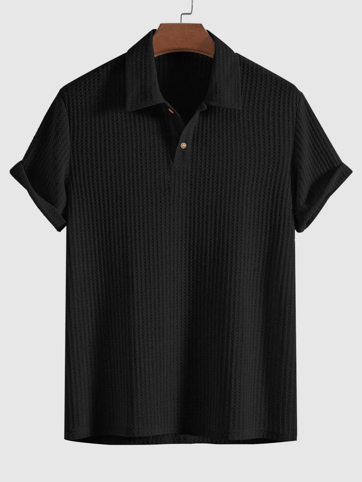 Weave textured polo